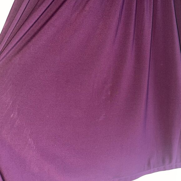 Haani Formal Dress Women Plus Size 1X High Waist Golden Beaded Neckline Purple - Picture 7 of 10